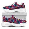 Graffiti Grunge Print Pattern White Chunky Shoes-grizzshop