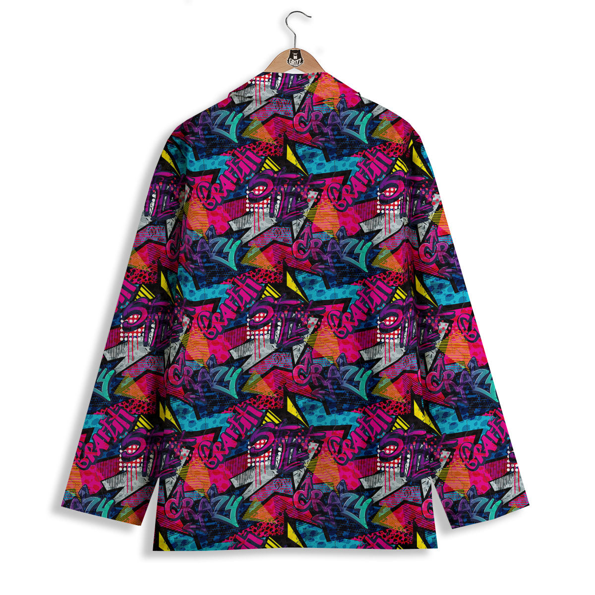 Graffiti Grunge Print Pattern Women's Blazer-grizzshop