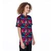 Graffiti Grunge Print Pattern Women's Golf Shirts-grizzshop