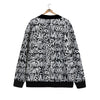 Graffiti Grunge White Text Abstract Print Cardigan-grizzshop