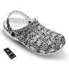 Graffiti Grunge White Text Abstract Print Clog-grizzshop