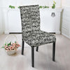 Graffiti Grunge White Text Abstract Print Dining Chair Slipcover-grizzshop