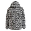 Graffiti Grunge White Text Abstract Print Down Jacket-grizzshop