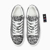 Graffiti Grunge White Text Abstract Print Platform Shoes-grizzshop