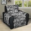 Graffiti Grunge White Text Abstract Print Recliner Protector-grizzshop