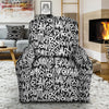 Graffiti Grunge White Text Abstract Print Recliner Slipcover-grizzshop