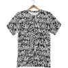 Graffiti Grunge White Text Abstract Print T-Shirt-grizzshop