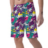 Graffiti Hiphop Print Men's Shorts-grizzshop