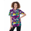 Graffiti Hiphop Print Women's Golf Shirts-grizzshop