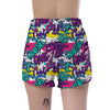 Graffiti Hiphop Print Women's Shorts-grizzshop