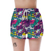 Graffiti Hiphop Print Women's Shorts-grizzshop