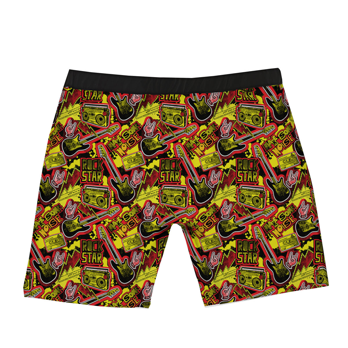 Graffiti Music Rock Star Print Pattern Boxer Briefs-grizzshop