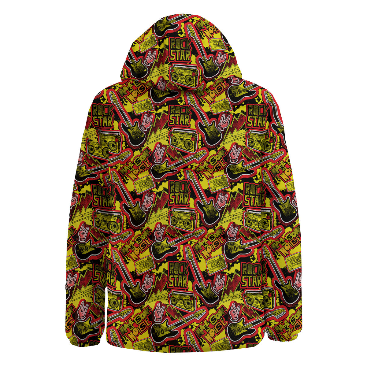 Graffiti Music Rock Star Print Pattern Down Jacket-grizzshop