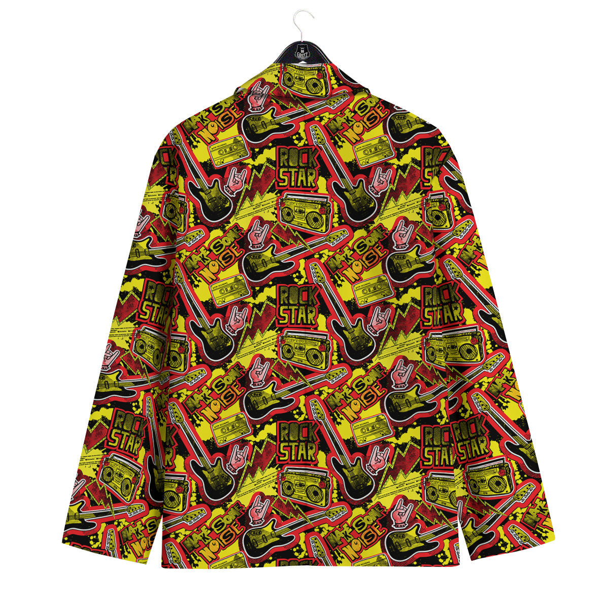 Graffiti Music Rock Star Print Pattern Men's Sport Coat-grizzshop