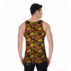 Graffiti Music Rock Star Print Pattern Men's Tank Top-grizzshop