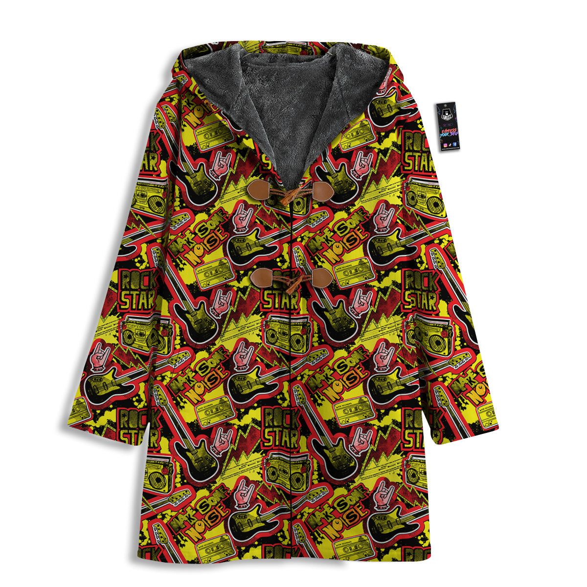 Graffiti Music Rock Star Print Pattern Men's Windbreaker Jacket-grizzshop