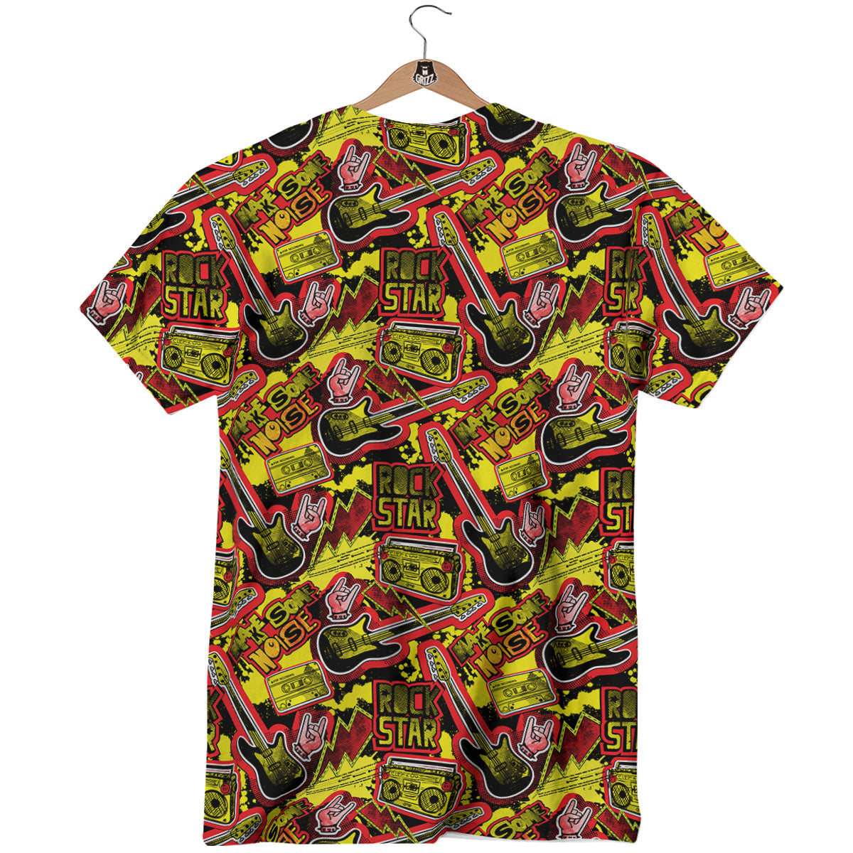 Graffiti Music Rock Star Print Pattern T-Shirt-grizzshop