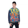 Graffiti NYC Print Baseball Jacket-grizzshop