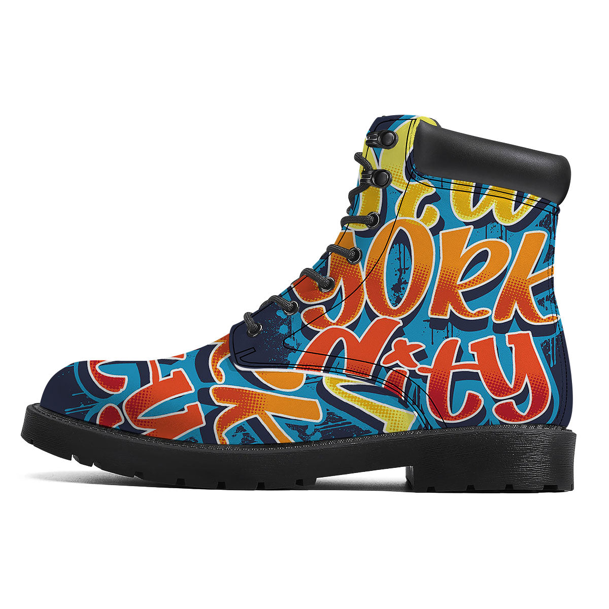 Graffiti NYC Print Boots-grizzshop