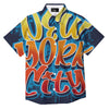 Graffiti NYC Print Button Up Shirt-grizzshop