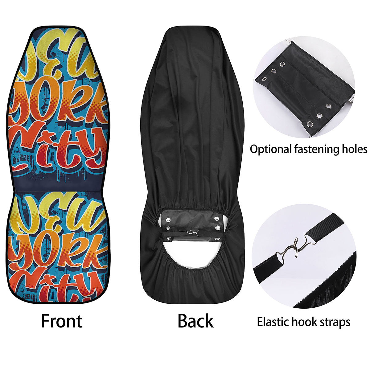 Graffiti NYC Print Car Seat Covers-grizzshop