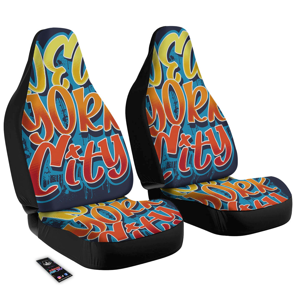 Graffiti NYC Print Car Seat Covers-grizzshop