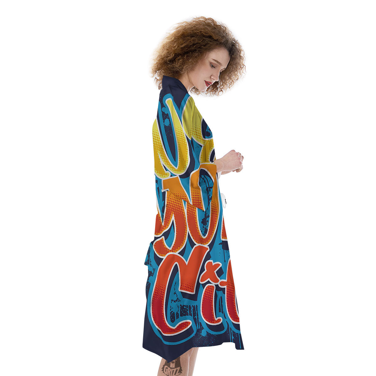 Graffiti NYC Print Kimono-grizzshop