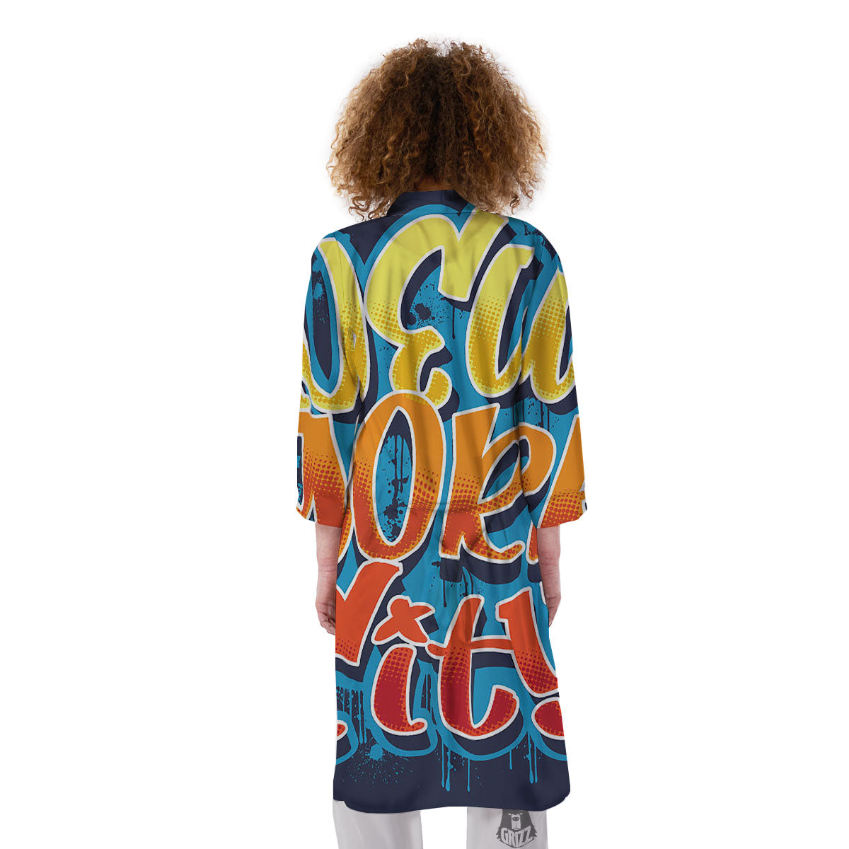 Graffiti NYC Print Kimono-grizzshop