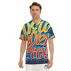 Graffiti NYC Print Men's Golf Shirts-grizzshop