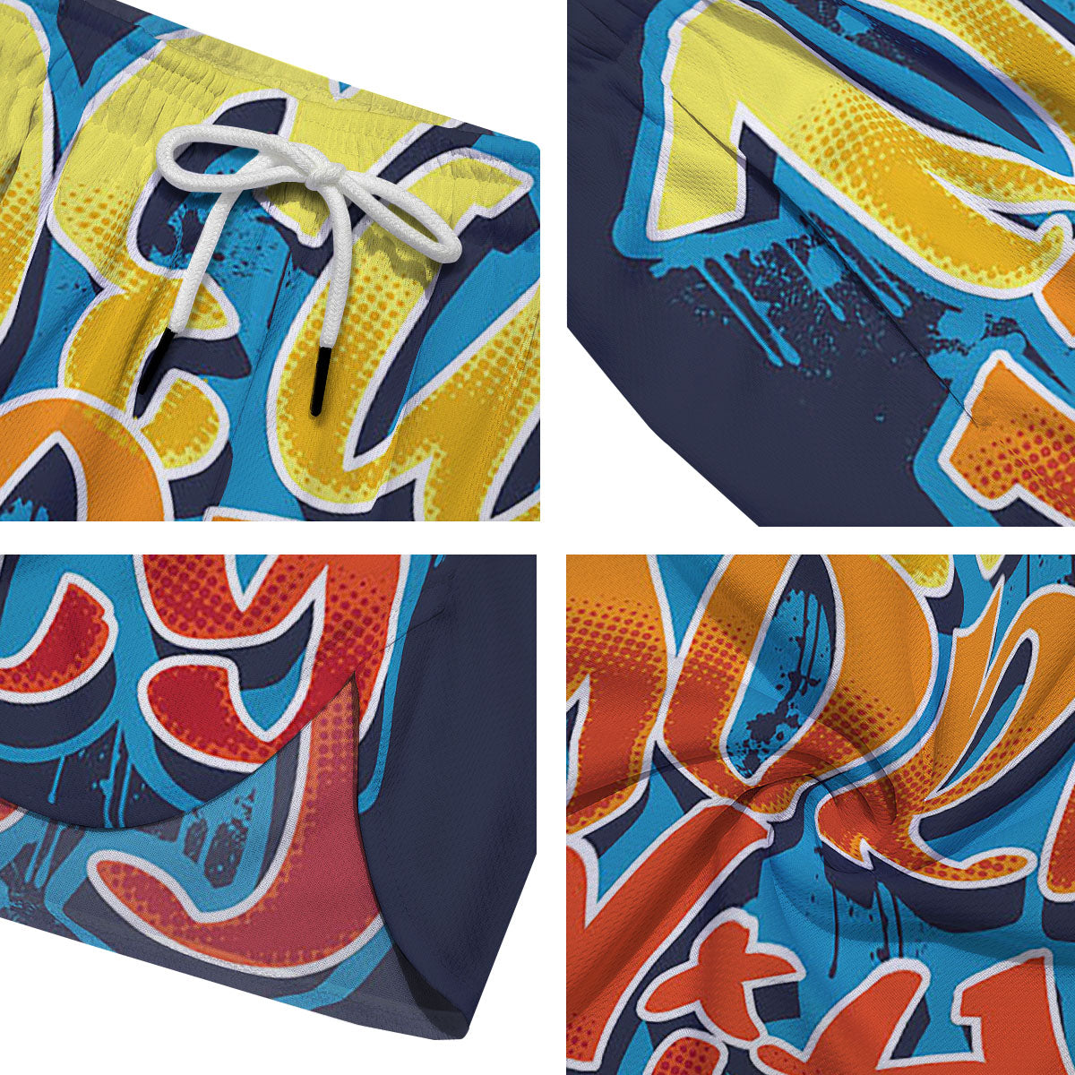 Graffiti NYC Print Men's Running Shorts-grizzshop