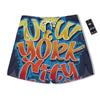 Graffiti NYC Print Men's Running Shorts-grizzshop