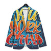 Graffiti NYC Print Men's Sport Coat-grizzshop