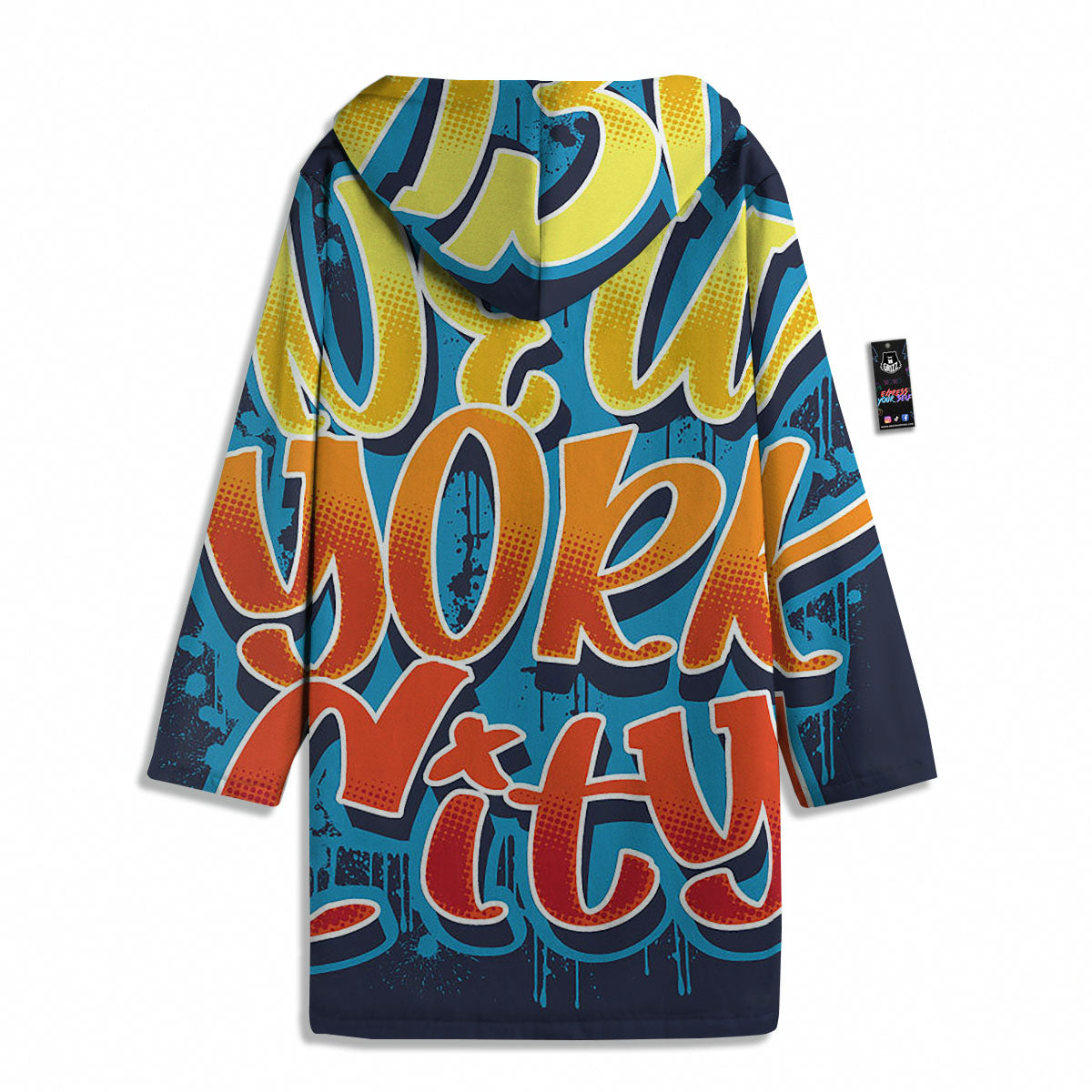 Graffiti NYC Print Men's Windbreaker Jacket-grizzshop