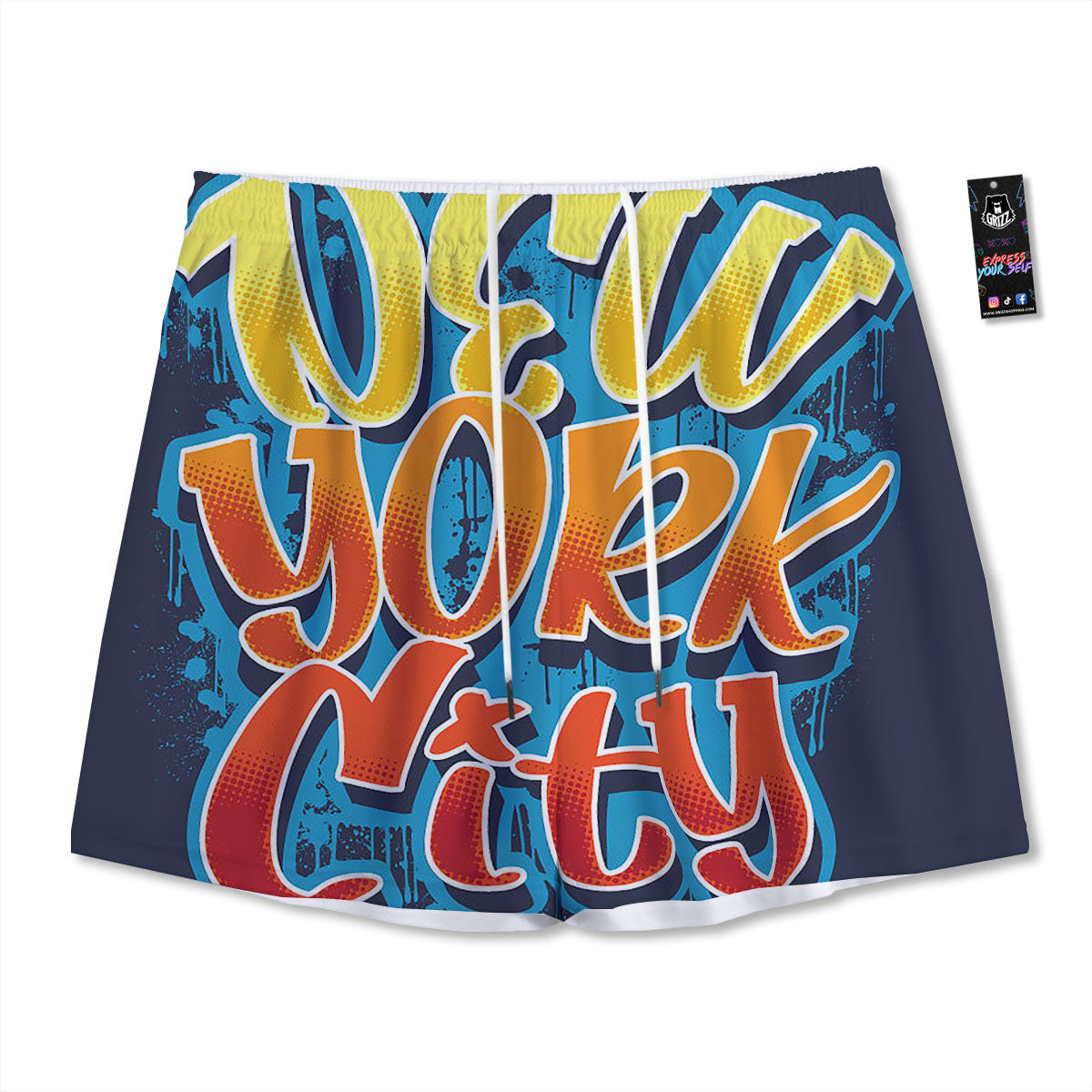 Graffiti NYC Print Mesh Shorts