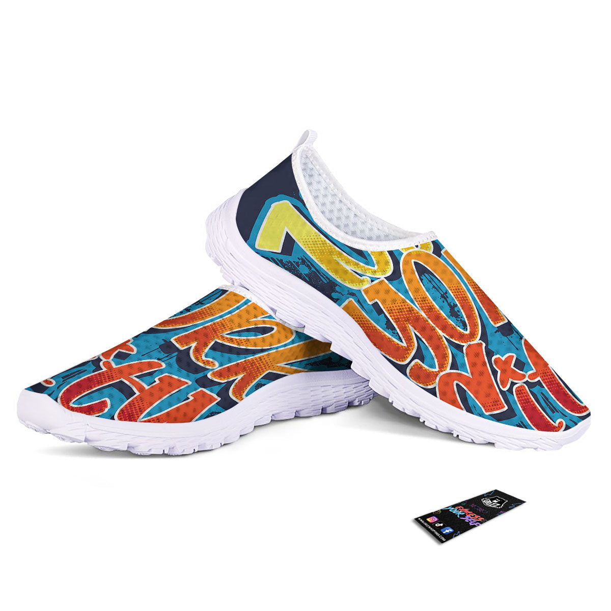 Graffiti NYC Print Nurse Shoes-grizzshop