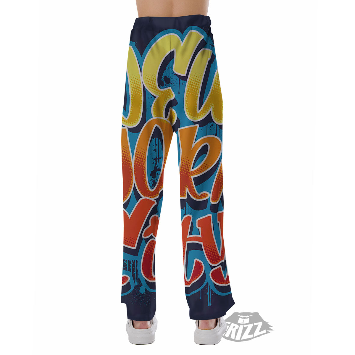 Graffiti NYC Print Pajama Pants-grizzshop