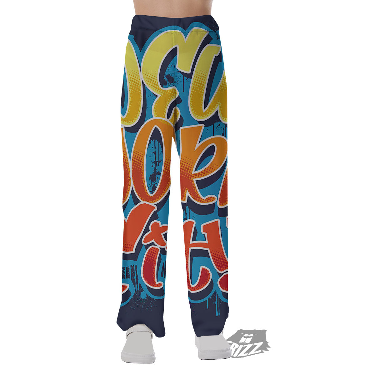 Graffiti NYC Print Pajama Pants-grizzshop