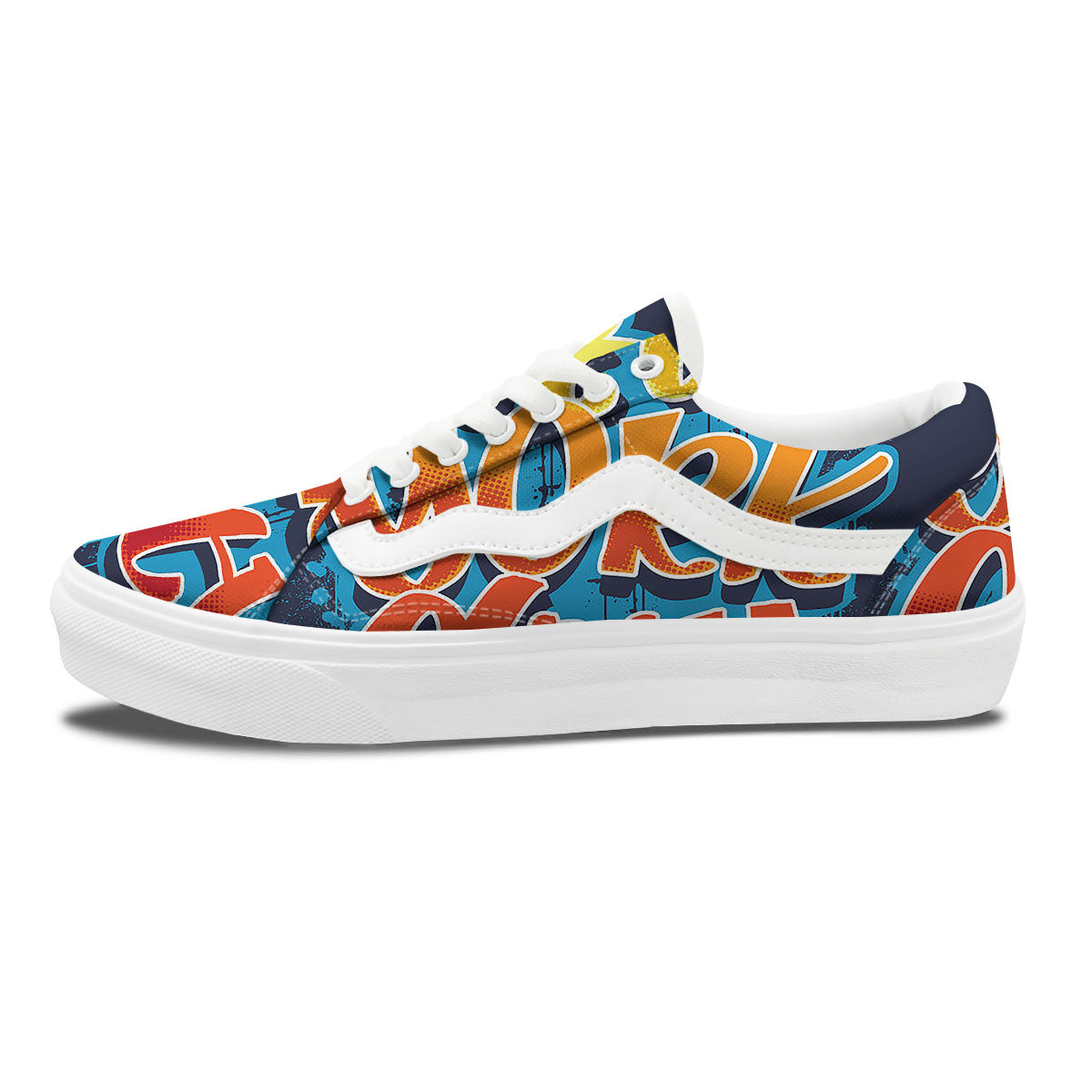 Graffiti NYC Print Skate Shoes-grizzshop