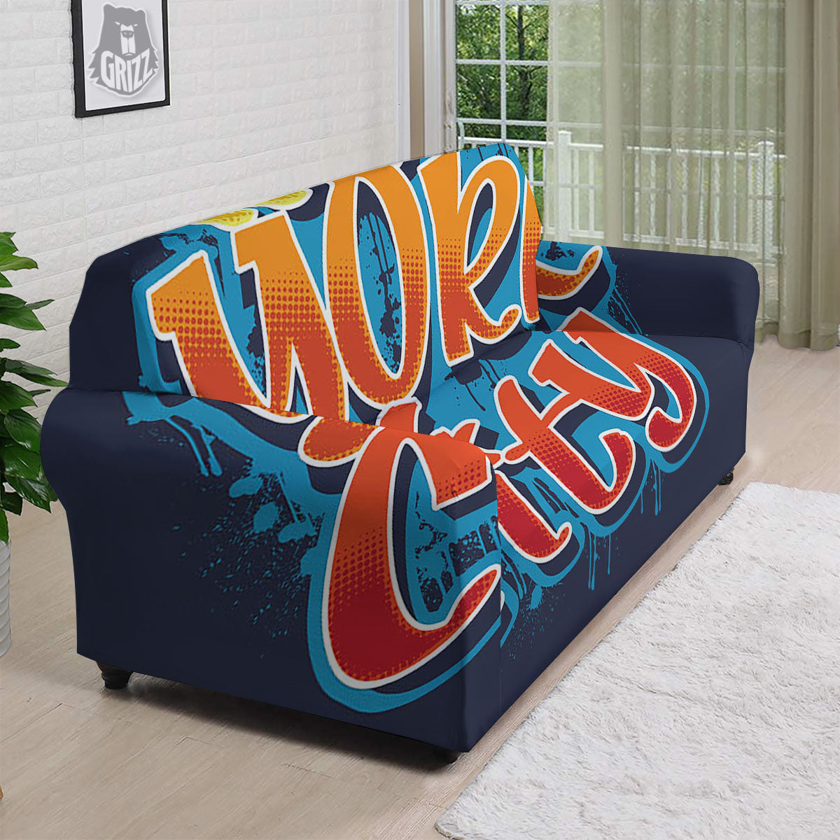 Graffiti NYC Print Sofa Cover-grizzshop