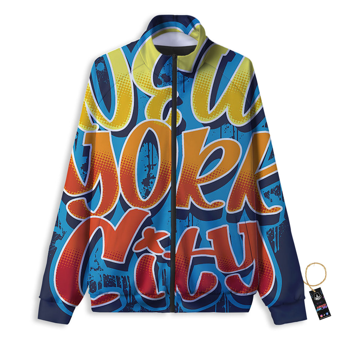 Graffiti NYC Print Track Jacket-grizzshop