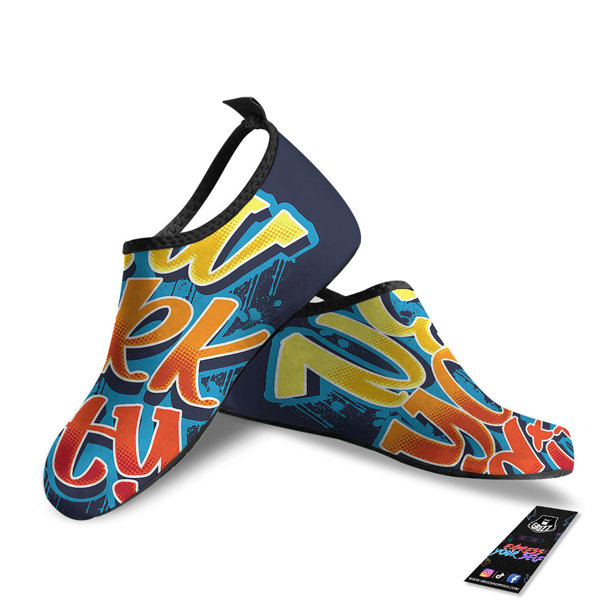 Graffiti NYC Print Water Shoes-grizzshop