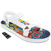 Graffiti NYC Print White Open Toe Sandals-grizzshop