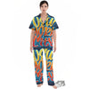 Graffiti NYC Print Women's Pajamas Set-grizzshop