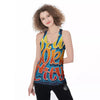 Graffiti NYC Print Women's Racerback Tank Top-grizzshop