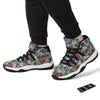 Graffiti Pattern Print Black Bball Shoes-grizzshop