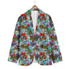 Graffiti Pattern Print Men's Blazer-grizzshop