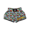 Graffiti Pattern Print Muay Thai Boxing Shorts-grizzshop