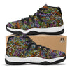 Graffiti Print Pattern Black Bball Shoes-grizzshop