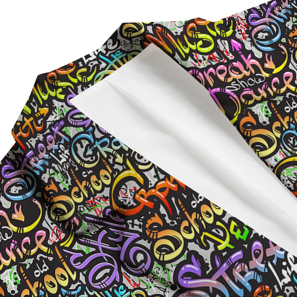 Graffiti Print Pattern Men's Blazer-grizzshop