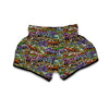 Graffiti Print Pattern Muay Thai Boxing Shorts-grizzshop